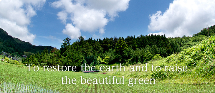 To restore the earth and to raise the beautiful green